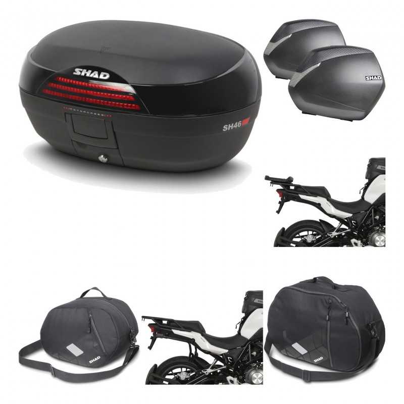 SHAD Maletas laterales + baul trasero herraje montaje accesorios 3p SH46 SH 46 NEW MODEL SH36 36 KIT-195577