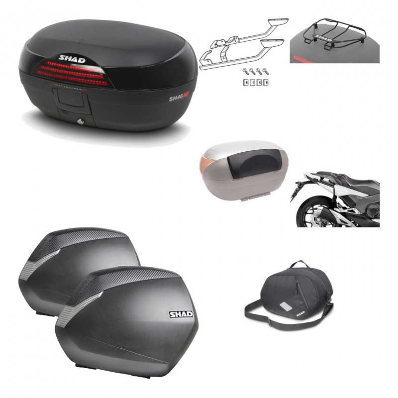 Lateral cases + back trunk + big top fitting + accessories + 3p hardware  SH46 S