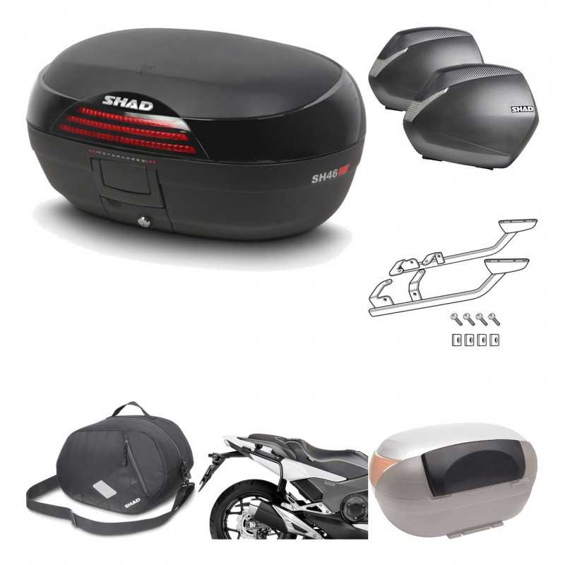 Lateral cases + back trunk + big top fitting + accessories + 3p hardware  SH46 S