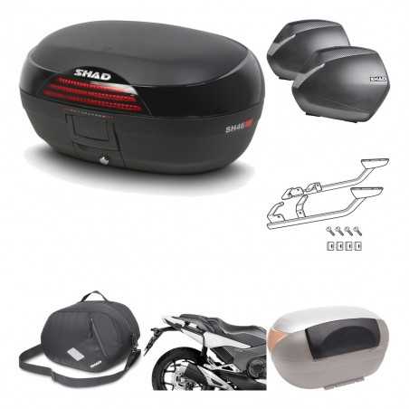 SHAD Maletas laterales + baul trasero herraje montaje accesorios 3p SH46 SH 46 NEW MODEL SH36 36 KIT-195331