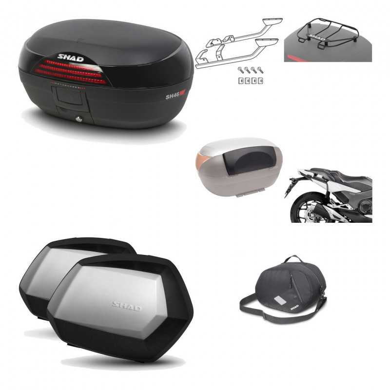 Lateral cases + back trunk + big top fitting + accessories + 3p hardware  SH46 S