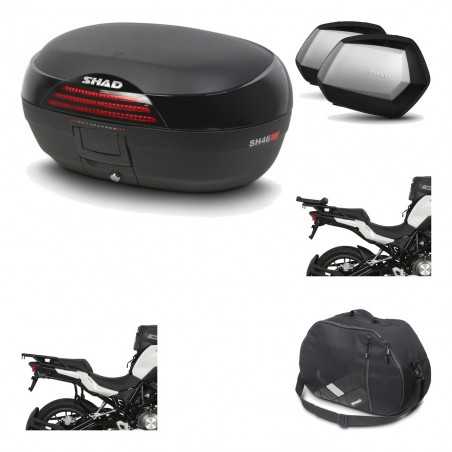 SHAD Maletas laterales + baul trasero herraje montaje bolsa interna 3p SH46 SH 46 NEW MODEL SC SH35 PREMIUM KIT-195582