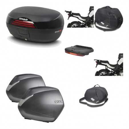 SHAD Maletas laterales + baul trasero herraje montaje accesorios 3p SH46 SH 46 NEW MODEL SH36 36 KIT-195583