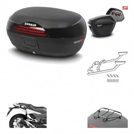 SHAD Maletas laterales + baul trasero herraje montaje parrilla portabultos superior 3p SH46 SH 46 NEW MODEL SH23 KIT-195381