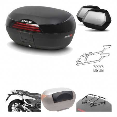 SHAD Maletas laterales + baul trasero herraje montaje accesorios 3p SH46 SH 46 NEW MODEL SC SH35 PREMIUM KIT-195432