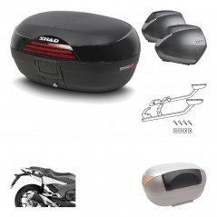 Lateral cases + back trunk + big top fitting + passenger support + 3p hardware  