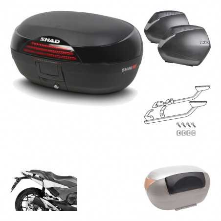 SHAD Maletas laterales + baul trasero herraje montaje respaldo de pasajero 3p SH46 SH 46 NEW MODEL SH36 36 KIT-195332