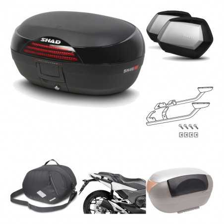 SHAD Maletas laterales + baul trasero herraje montaje accesorios 3p SH46 SH 46 NEW MODEL SC SH35 PREMIUM KIT-195335