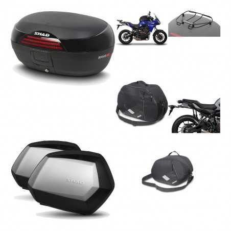 SHAD Maletas laterales + baul trasero herraje montaje accesorios 3p SH46 SH 46 NEW MODEL SC SH35 PREMIUM KIT-195533