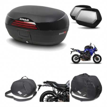 SHAD Maletas laterales + baul trasero herraje montaje accesorios 3p SH46 SH 46 NEW MODEL SC SH35 PREMIUM KIT-195485