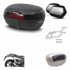 Lateral cases + back trunk + big top fitting + passenger support + 3p hardware  