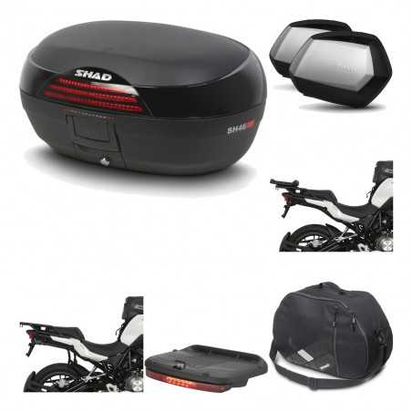 SHAD Maletas laterales + baul trasero herraje montaje accesorios 3p SH46 SH 46 NEW MODEL SC SH35 PREMIUM KIT-195588