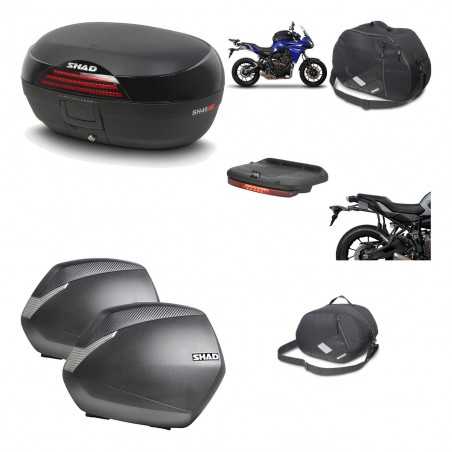 SHAD Maletas laterales + baul trasero herraje montaje accesorios 3p SH46 SH 46 NEW MODEL SH36 36 KIT-195487