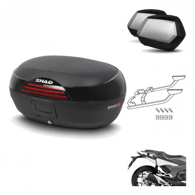 Lateral cases + back trunk + big top fitting + 3p hardware  SH46 SH 46 NEW MODEL