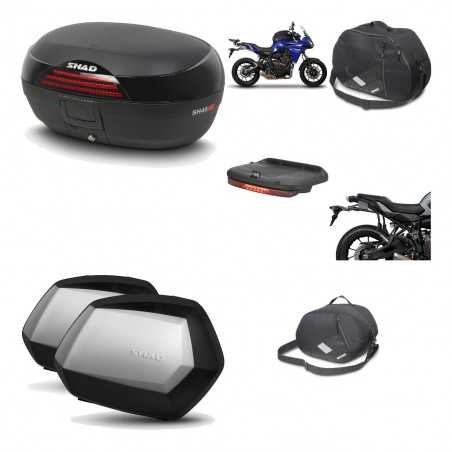 SHAD Maletas laterales + baul trasero herraje montaje accesorios 3p SH46 SH 46 NEW MODEL SC SH35 PREMIUM KIT-195491