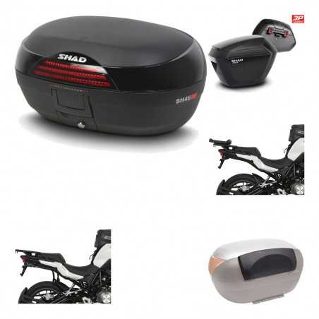 Lateral cases + back trunk + big top fitting + passenger support + 3p hardware  