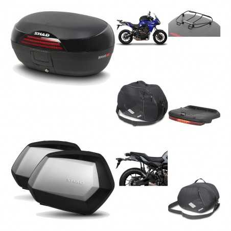 SHAD Maletas laterales + baul trasero herraje montaje accesorios 3p SH46 SH 46 NEW MODEL SC SH35 PREMIUM KIT-195539