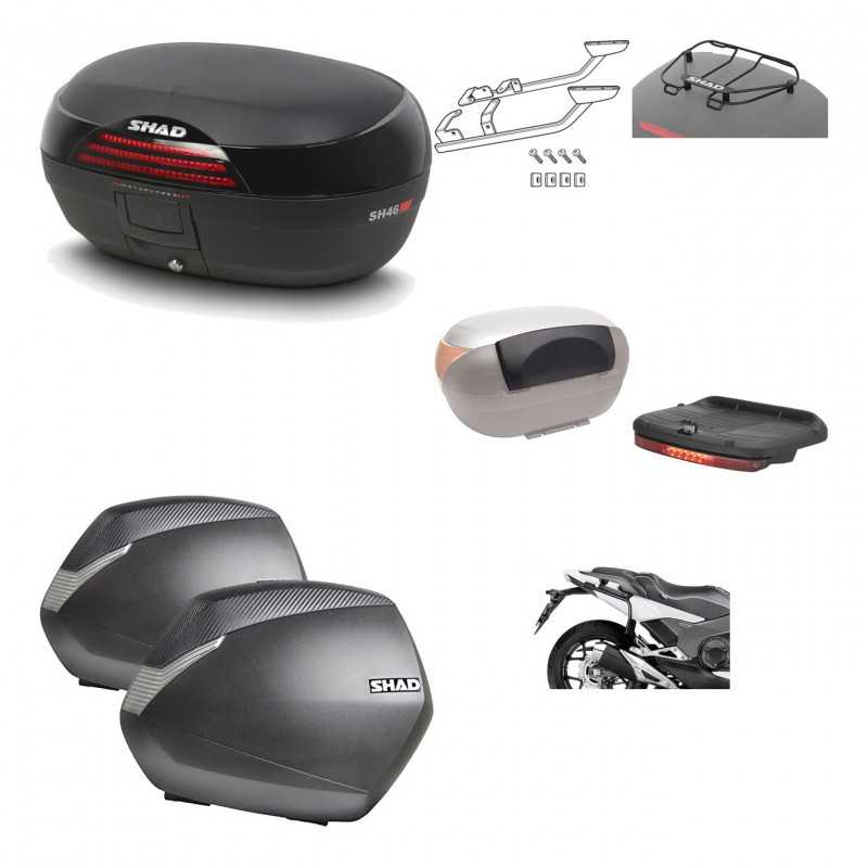 Lateral cases + back trunk + big top fitting + accessories + 3p hardware  SH46 S