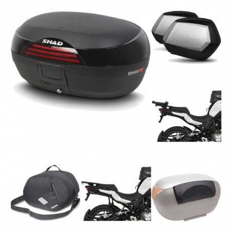 SHAD Maletas laterales + baul trasero herraje montaje accesorios 3p SH46 SH 46 NEW MODEL SC SH35 PREMIUM KIT-195593