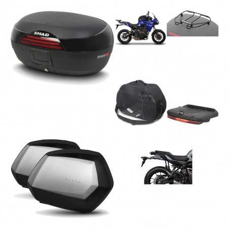 SHAD Maletas laterales + baul trasero herraje montaje accesorios 3p SH46 SH 46 NEW MODEL SC SH35 PREMIUM KIT-195540