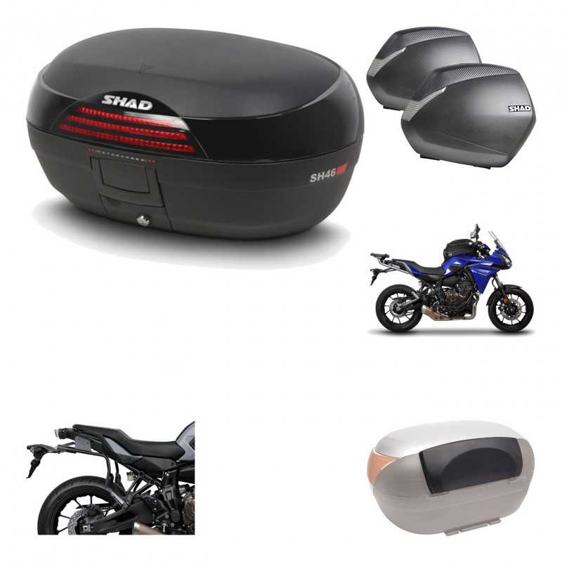 Lateral cases + back trunk + big top fitting + passenger support + 3p hardware  