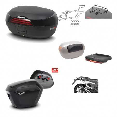 SHAD Maletas laterales + baul trasero herraje montaje accesorios 3p SH46 SH 46 NEW MODEL SH23 KIT-195441