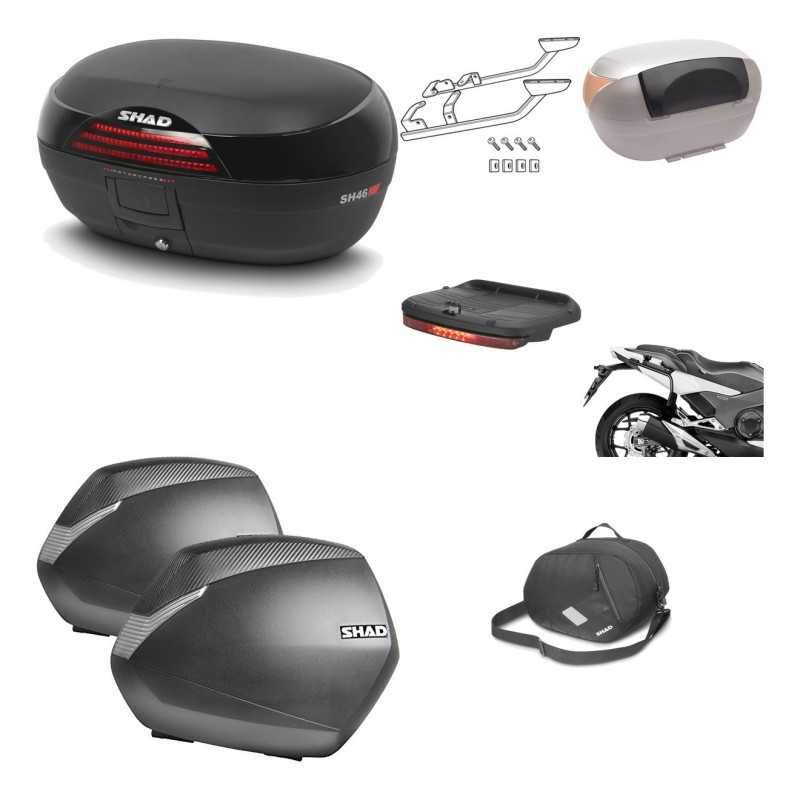 Lateral cases + back trunk + big top fitting + accessories + 3p hardware  SH46 S
