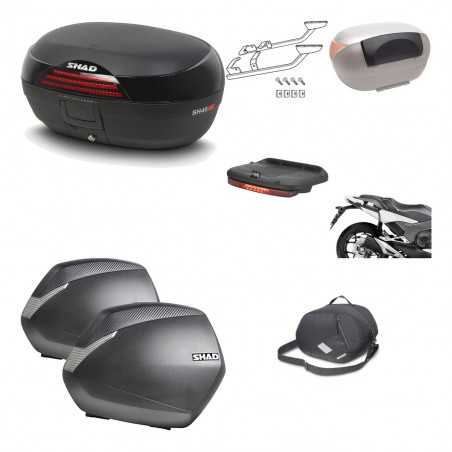 SHAD Maletas laterales + baul trasero herraje montaje accesorios 3p SH46 SH 46 NEW MODEL SH36 36 KIT-195343