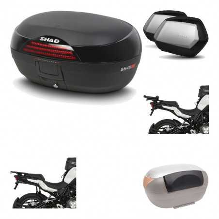 SHAD Maletas laterales + baul trasero herraje montaje respaldo de pasajero 3p SH46 SH 46 NEW MODEL SC SH35 PREMIUM KIT-195594