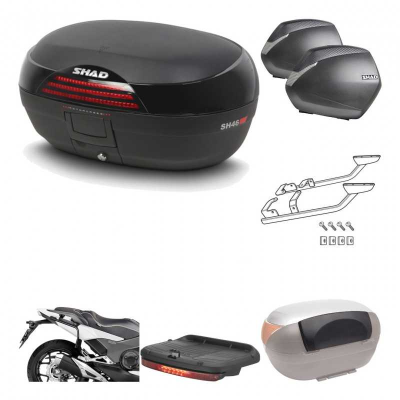 Lateral cases + back trunk + big top fitting + accessories + 3p hardware  SH46 S