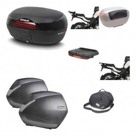 SHAD Maletas laterales + baul trasero herraje montaje accesorios 3p SH46 SH 46 NEW MODEL SH36 36 KIT-195595
