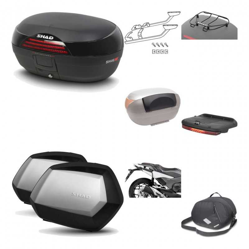 Lateral cases + back trunk + big top fitting + accessories + 3p hardware  SH46 S
