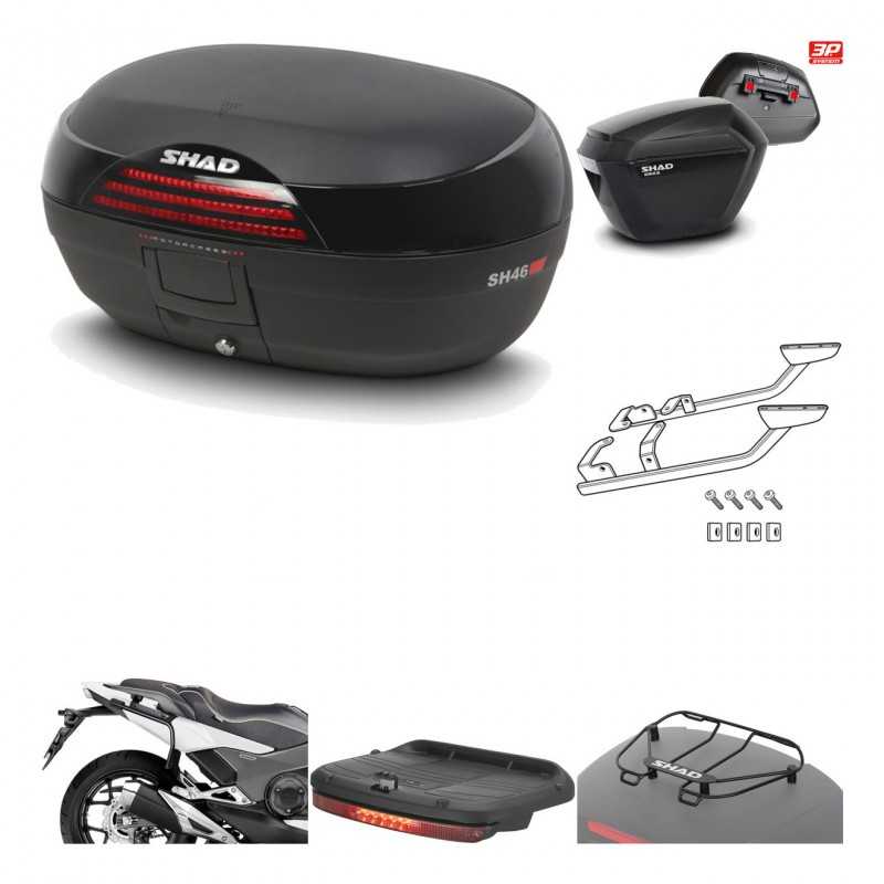 SHAD Maletas laterales + baul trasero herraje montaje accesorios 3p SH46 SH 46 NEW MODEL SH23 KIT-195393