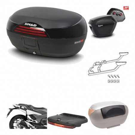 SHAD Maletas laterales + baul trasero herraje montaje accesorios 3p SH46 SH 46 NEW MODEL SH23 KIT-195345