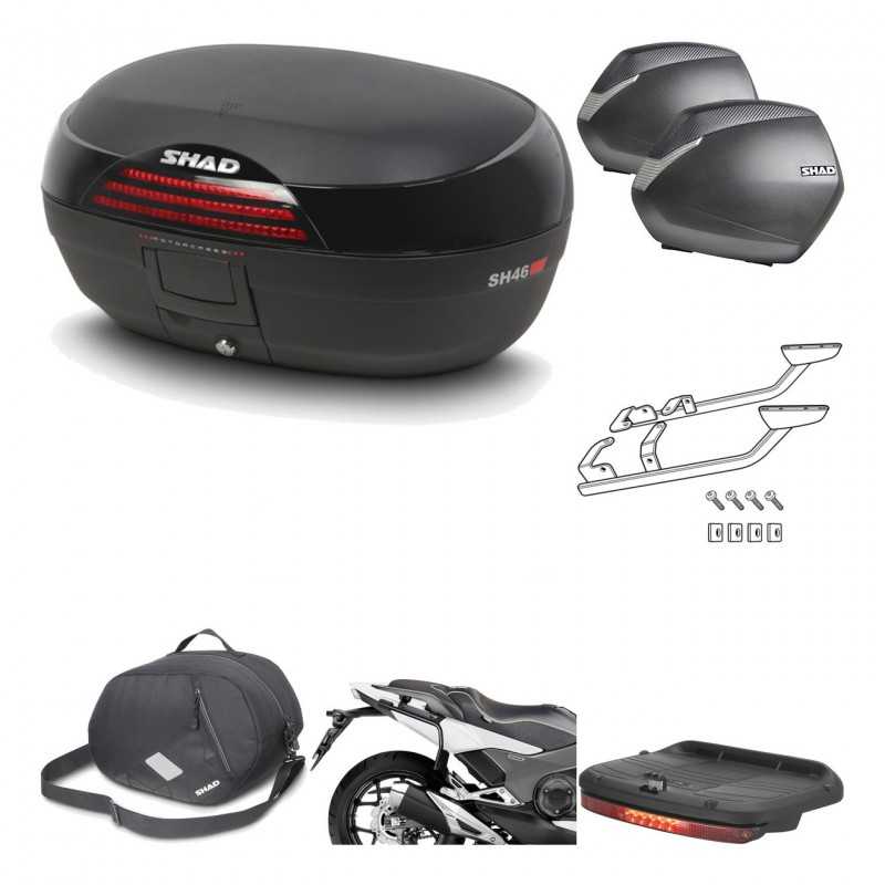 Lateral cases + back trunk + big top fitting + accessories + 3p hardware  SH46 S