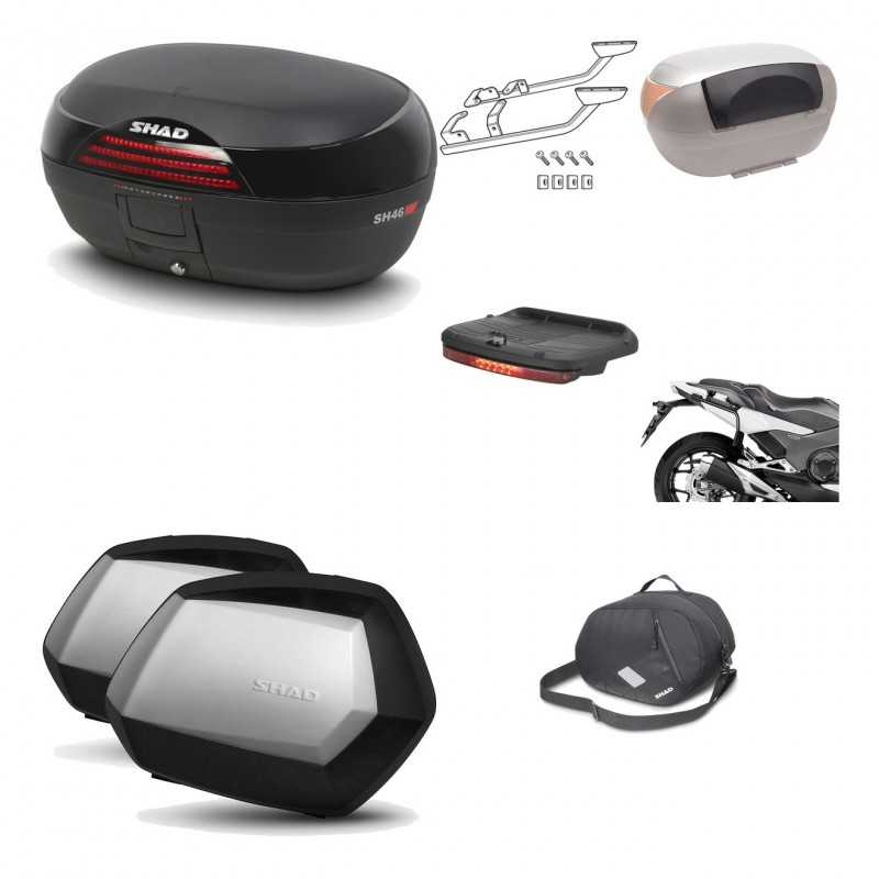 Lateral cases + back trunk + big top fitting + accessories + 3p hardware  SH46 S