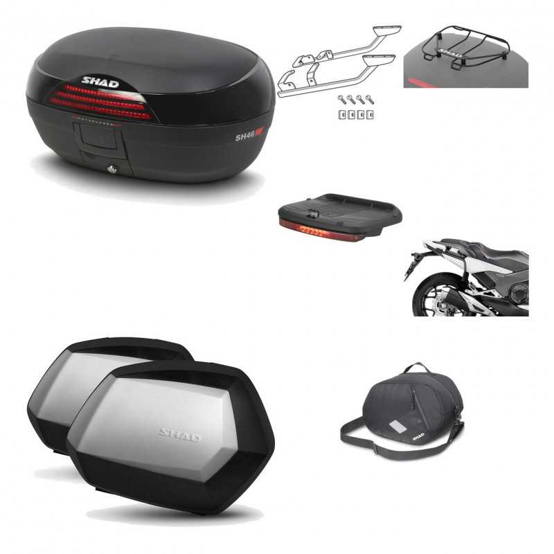 Lateral cases + back trunk + big top fitting + accessories + 3p hardware  SH46 S