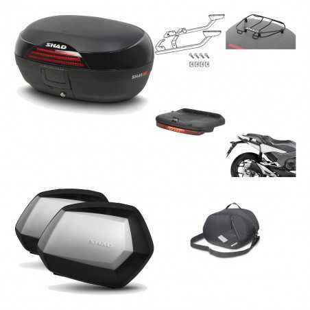 SHAD Maletas laterales + baul trasero herraje montaje accesorios 3p SH46 SH 46 NEW MODEL SC SH35 PREMIUM KIT-195395