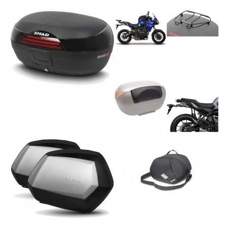 SHAD Maletas laterales + baul trasero herraje montaje accesorios 3p SH46 SH 46 NEW MODEL SC SH35 PREMIUM KIT-195545