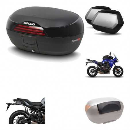 SHAD Maletas laterales + baul trasero herraje montaje respaldo de pasajero 3p SH46 SH 46 NEW MODEL SC SH35 PREMIUM KIT-195498