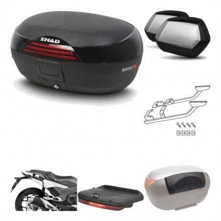 SHAD Maletas laterales + baul trasero herraje montaje accesorios 3p SH46 SH 46 NEW MODEL SC SH35 PREMIUM KIT-195348