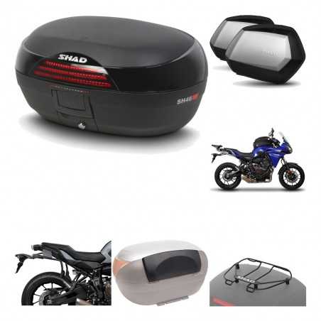 SHAD Maletas laterales + baul trasero herraje montaje accesorios 3p SH46 SH 46 NEW MODEL SC SH35 PREMIUM KIT-195546