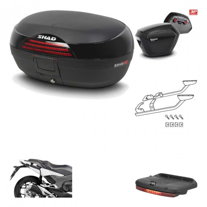 Lateral cases + back trunk + big top fitting + brake light + 3p hardware  SH46 S