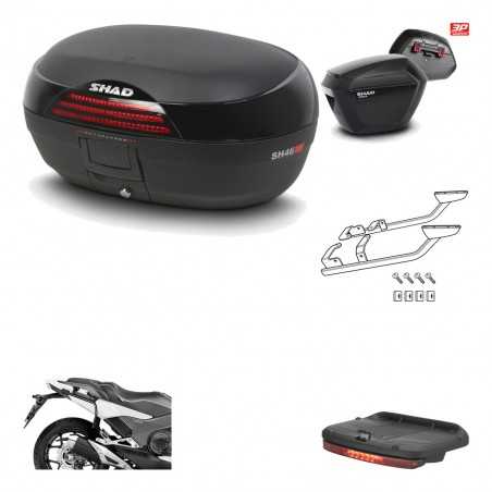 SHAD Maletas laterales + baul trasero herraje montaje luz de freno 3p SH46 SH 46 NEW MODEL SH23 KIT-195297