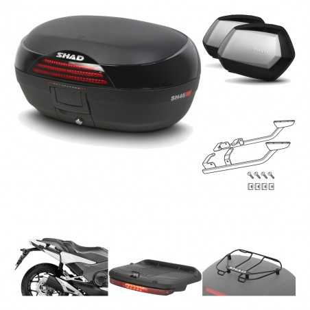 SHAD Maletas laterales + baul trasero herraje montaje accesorios 3p SH46 SH 46 NEW MODEL SC SH35 PREMIUM KIT-195396