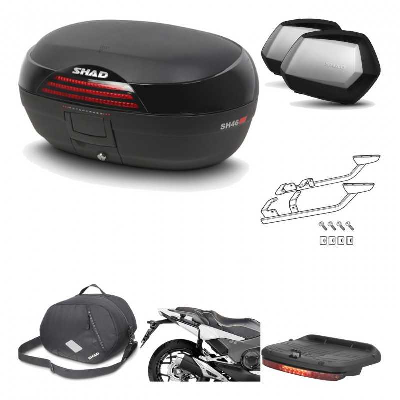 Lateral cases + back trunk + big top fitting + accessories + 3p hardware  SH46 S