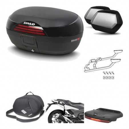 SHAD Maletas laterales + baul trasero herraje montaje accesorios 3p SH46 SH 46 NEW MODEL SC SH35 PREMIUM KIT-195299