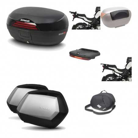 SHAD Maletas laterales + baul trasero herraje montaje accesorios 3p SH46 SH 46 NEW MODEL SC SH35 PREMIUM KIT-195599