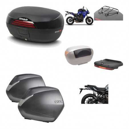 SHAD Maletas laterales + baul trasero herraje montaje accesorios 3p SH46 SH 46 NEW MODEL SH36 36 KIT-195548