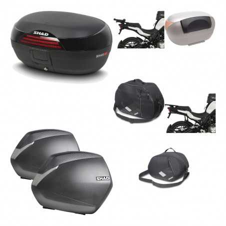 SHAD Maletas laterales + baul trasero herraje montaje accesorios 3p SH46 SH 46 NEW MODEL SH36 36 KIT-195601
